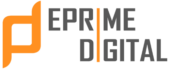 eprime digital inc. logo in orange and black